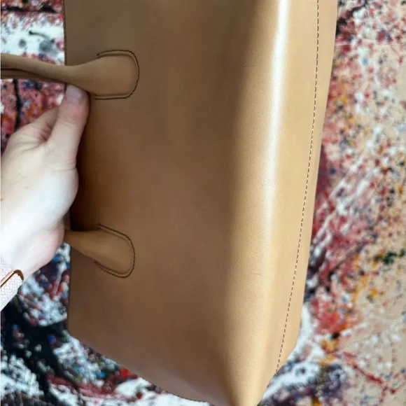 Furla Leather Tan Bag Minimalist Design - Picture 9 of 11